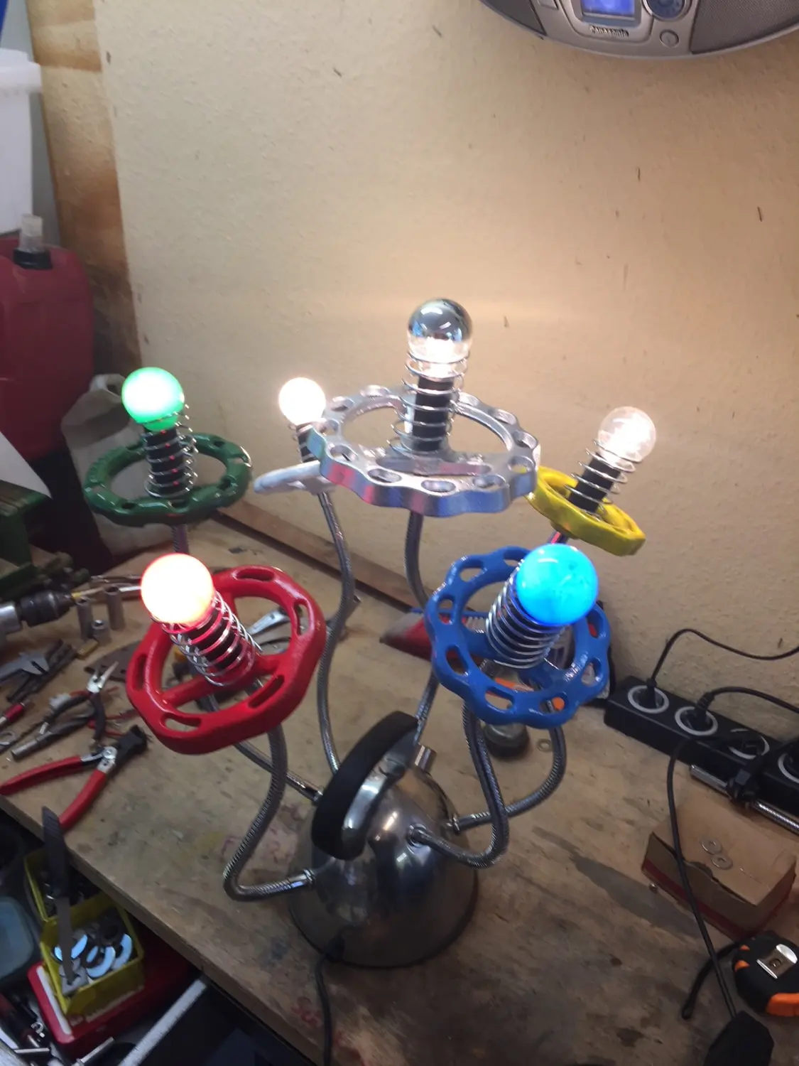 handgefertigte Lampe von Frank Oberste-Lehn
